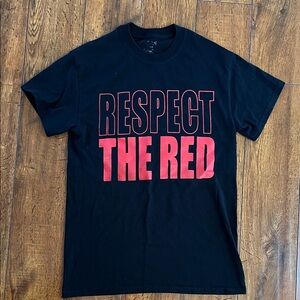 Red thin line tee